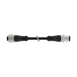 Connection cables M12+M12 SOCKET + PLUG 4 wires 0.34 mm2