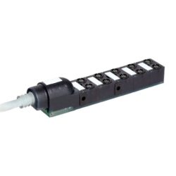 Distribution boxes M8 SOCKET 3 poles 10 x 0.34 mm2 + 2x 0.75 mm2 LED